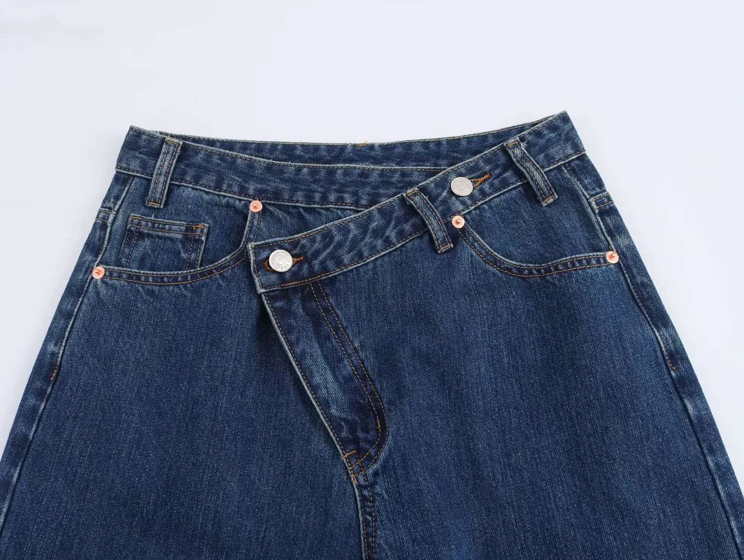 HH femmes 2025 mode jean droit Vintage solide décontracté taille haute jambe large Denim pantalon haute rue dame pantalon jean