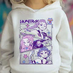 Enfant en bas âge fille vêtements KPop démon chasseurs à capuche filles mode sweat-shirt décontracté film nouveaux enfants k-pop démon chasseurs hauts à capuche