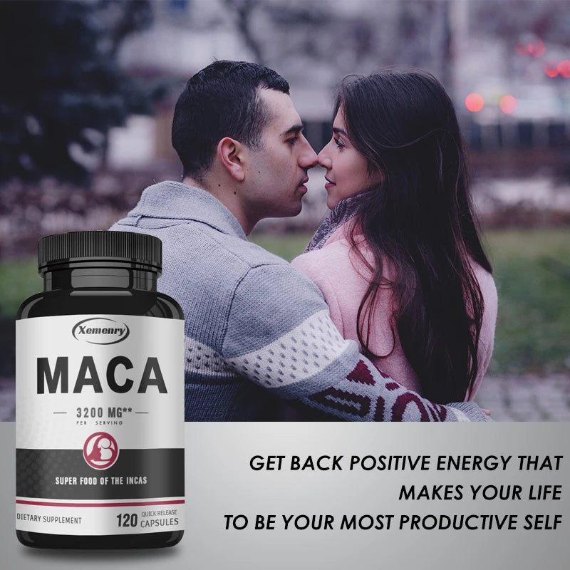Maca - Performance athlétique, améliore la masse et l'endurance musculaire, la réparation musculaire et la résistance à la fatigue - 120 gélules