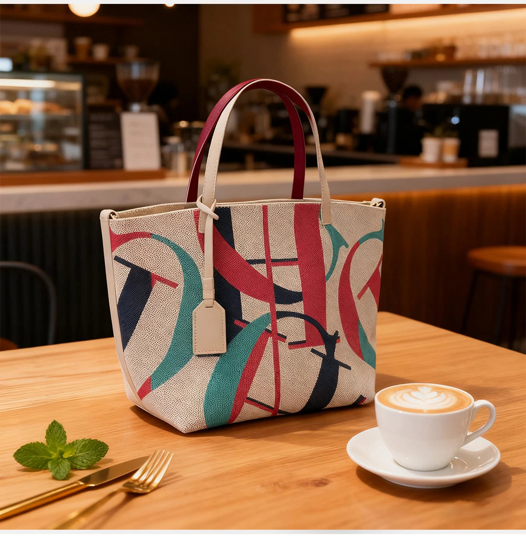 CH sac à main femme Design rétro grande capacité sac à provisions à la mode multifonctionnel vacances essentiel sac seau femme