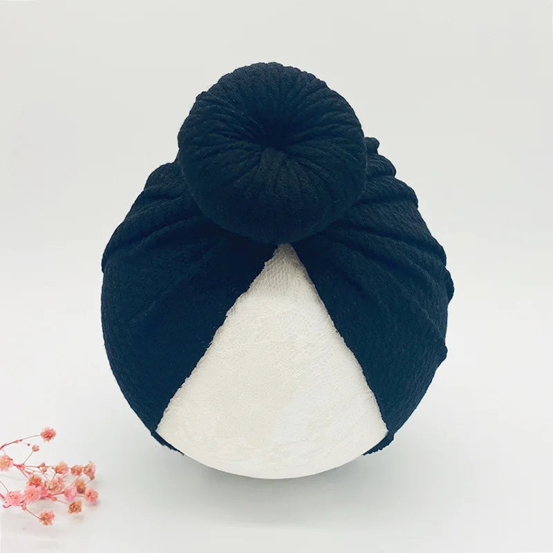Chapeaux noués pour bébé fille, Bonnet avec nœud, Turban pour bébé, accessoires de tête pour nouveau-né, chapeau d'hiver, Bonnet chaud pour mère et enfant