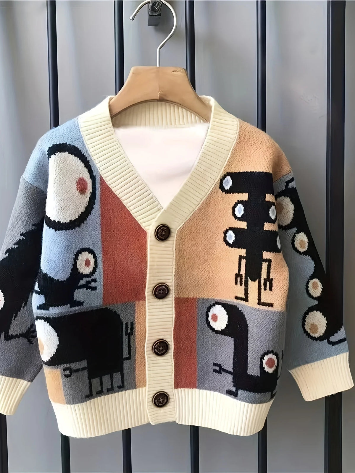 Vêtements pour enfants vestes pour garçons automne et hiver nouveaux chandails tricotés hauts de bande dessinée Cardigans vestes pour enfants de Style coréen