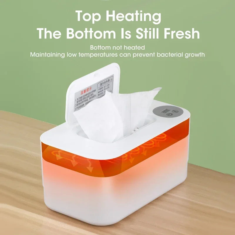 Chauffe-lingettes humides pour bébé, avec affichage LED, distributeur de serviettes humides, Portable, USB, chauffe-lingettes pour bébé, boîte chauffante pour serviettes, maison/voiture