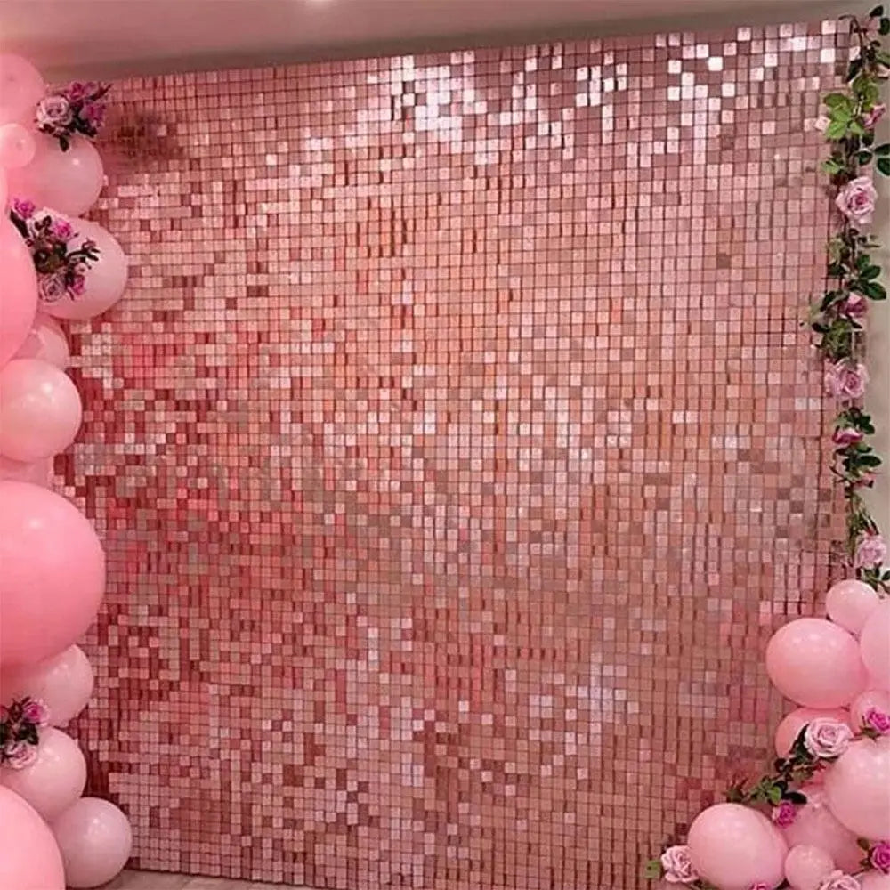 Luxury Wall Backdrop Curtain for Decoration by ix, Square Sequin Panel