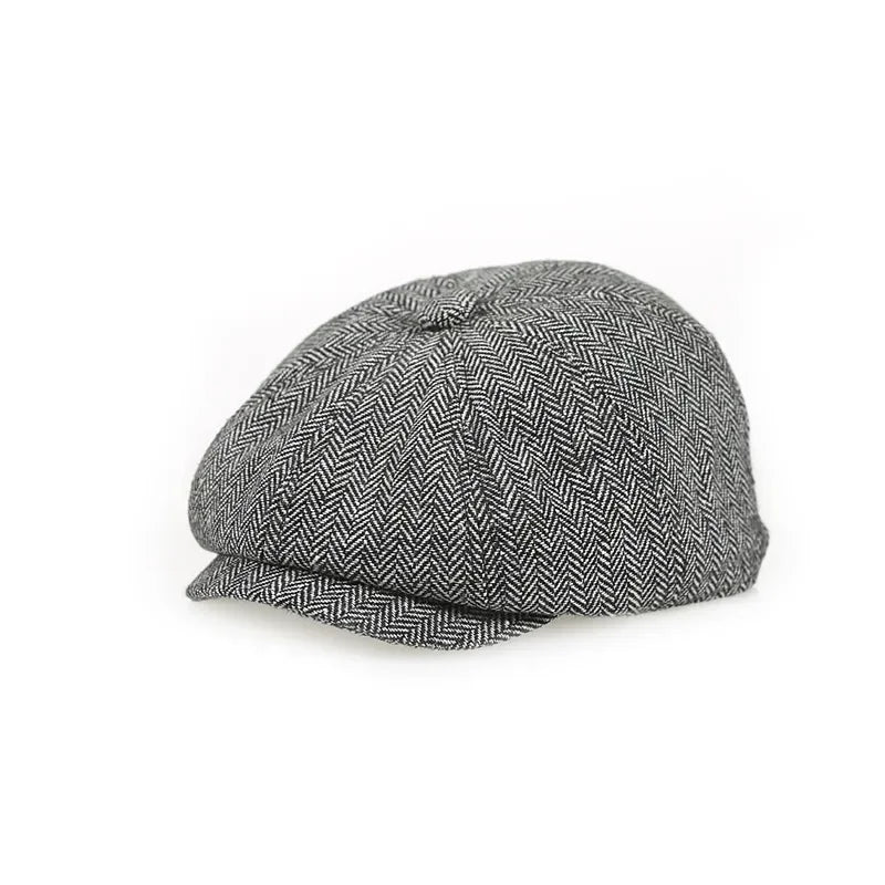 Casquette béret Vintage pour enfants, joli et élégant, chapeau de journal Ca rétro et Tweed pour enfants