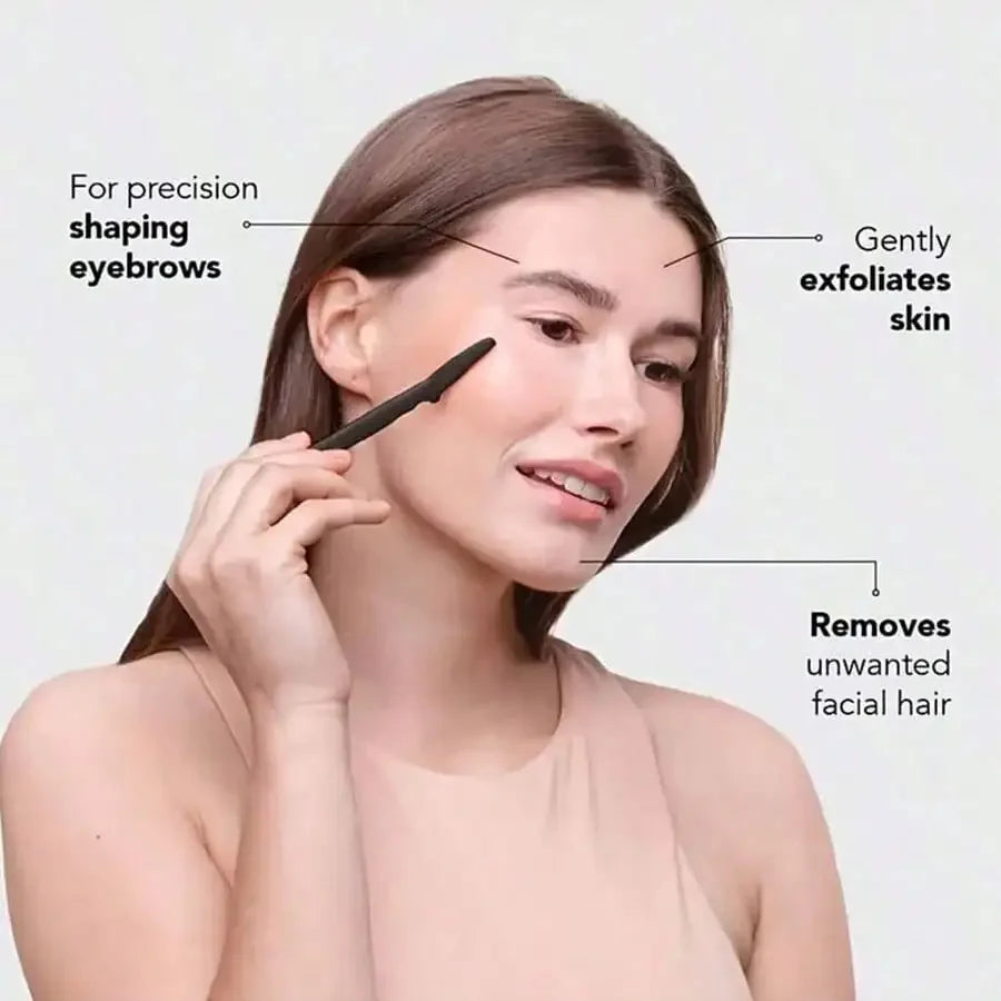 EyebloguRazor-Tondeuses pour femmes et hommes, Épilateurs pour le visage, Rasoirs polyvalents, Exattente du visage, Noir, 6 pièces, 12 pièces