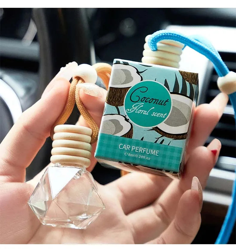 8ml Fresh Natural Car Scent Fruity Car Air Fresheners Sustainable Brand Coconut Peach Scent Jadec Car Pendant Deodorant