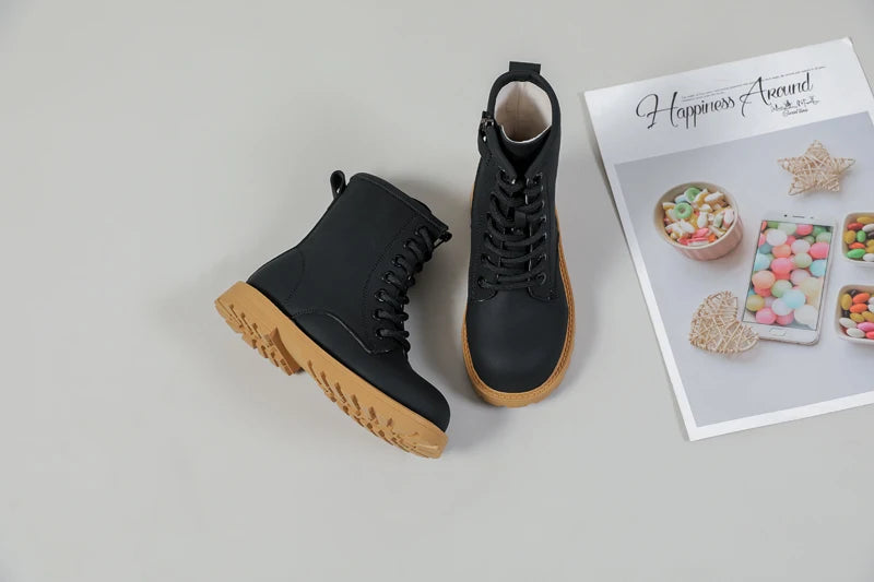 Bottes d'équitation pour enfants, chaussures de marque blanches, souples et décontractées à plateforme, nouvelle collection automne
