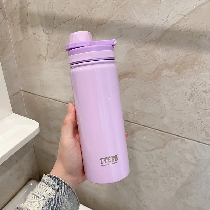 Tyeso – bouteille d'eau Thermos en acier inoxydable, flacon sous vide de Sport Portable, garde le froid et la chaleur, tasse thermique, gobelet isolé pour voiture