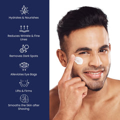 Crème hydratante pour le visage 6 en 1 pour hommes, 50ml, revitalisante, soins pour la peau, particules, avec collagène, Anti-vieillissement et rides