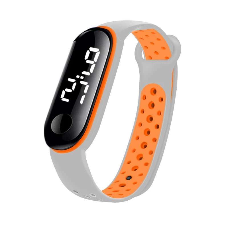 Montres numériques LED pour enfants, montre-bracelet en silicone pour garçons et filles, horloge de sport étanche, luxe, nouveau