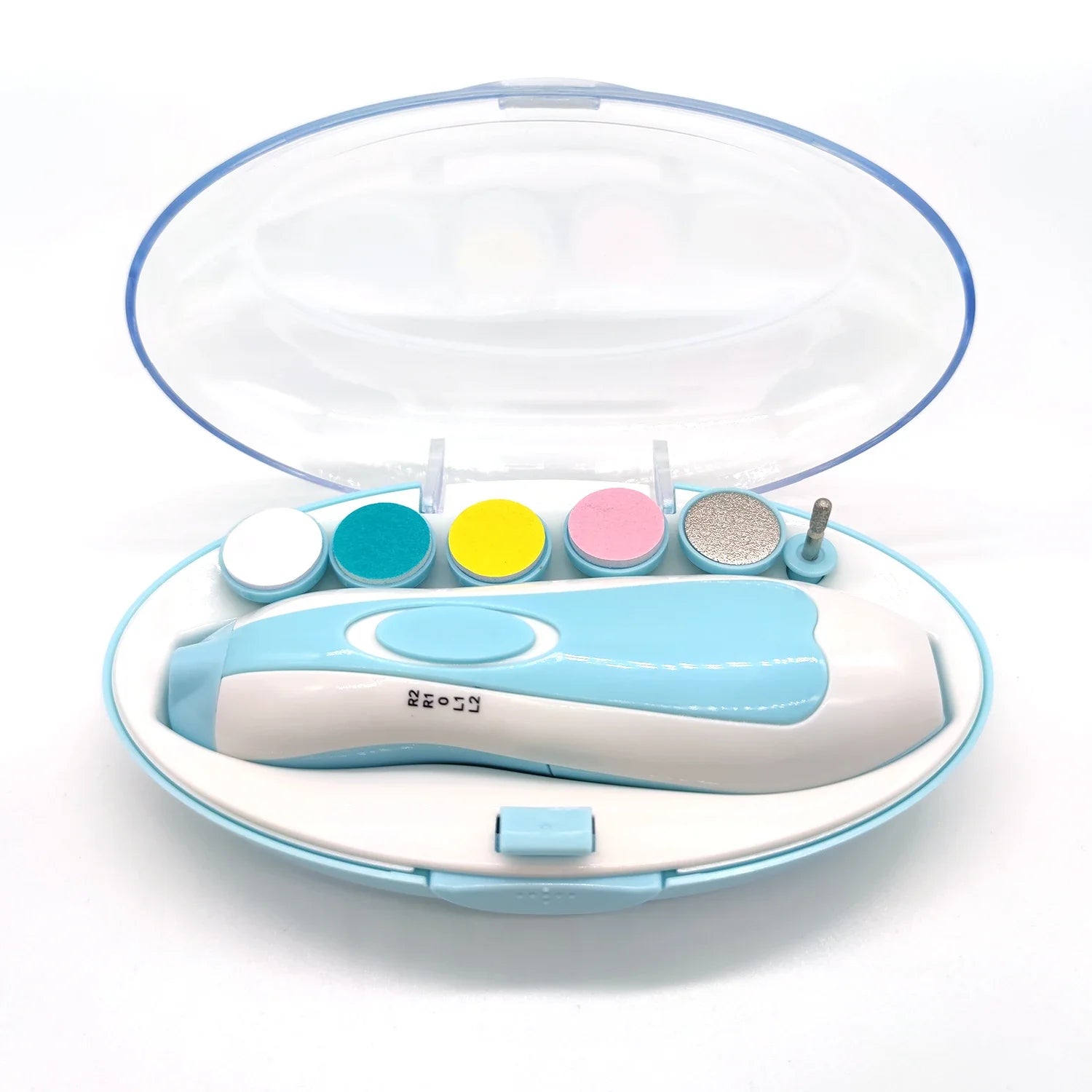 Lime à ongles électrique pour bébé, coupe-ongles pour tout-petits, ensemble de soins des ongles, ciseaux à ongles, bleu, rose, pour garçons et filles, sans danger pour les mains du bébé