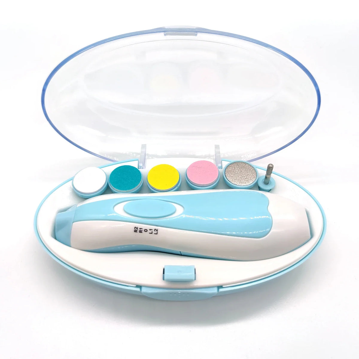 Lime à ongles électrique pour bébé, coupe-ongles pour tout-petits, ensemble de soins des ongles, ciseaux à ongles, bleu, rose, pour garçons et filles, sans danger pour les mains du bébé
