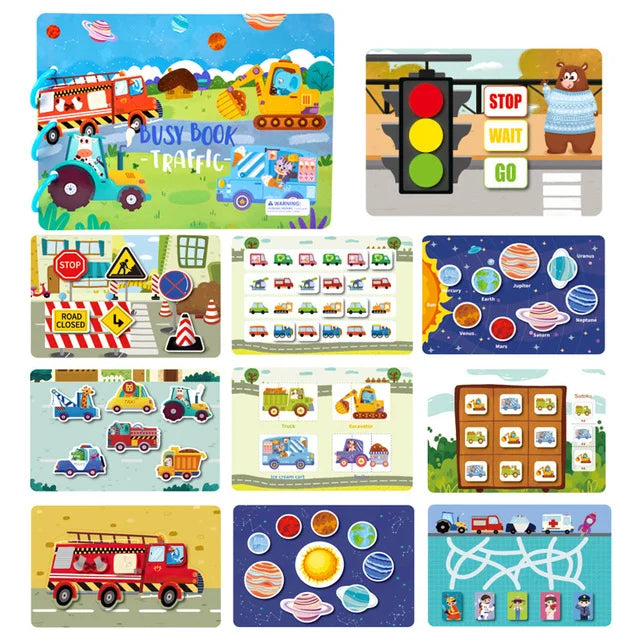 Livre occupé Montessori pour enfants en bas âge, jouets éducatifs pour bébés, livre silencieux, chiffres d'animaux, puzzle assorti