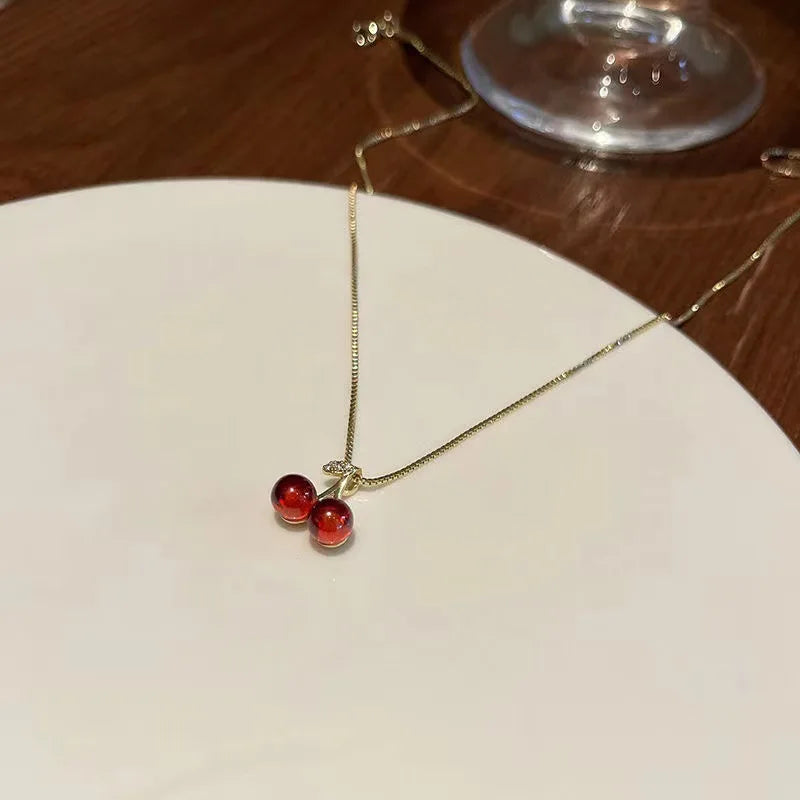 Collier de personnalité pour femme, bijoux de mariage, cadeaux d'anniversaire, vin rouge, aucun pendentif couleur or, ensemble de boucles d'oreilles, mode