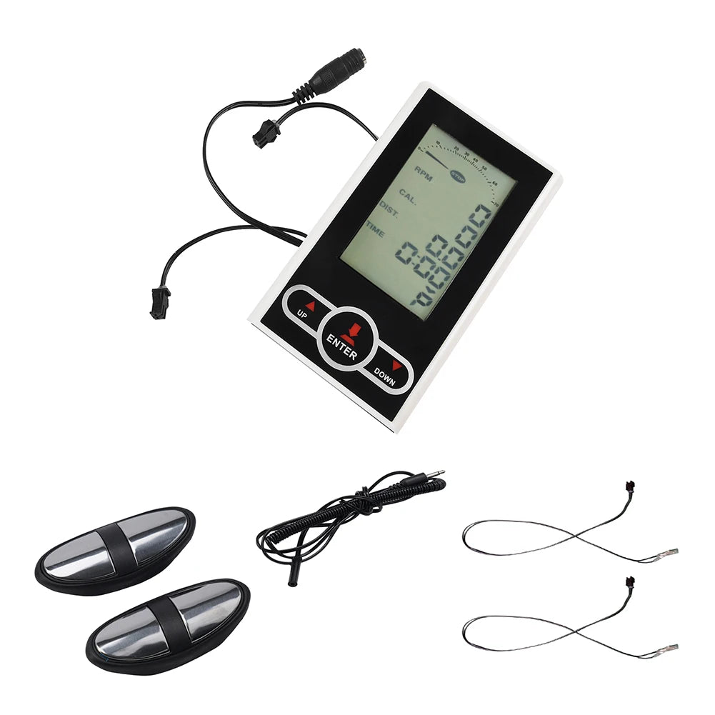 Moniteur de vélo d'exercice, compteur de vitesse, vélo stationnaire, entraîneur elliptique, affichage, équipement de gymnastique, accessoires