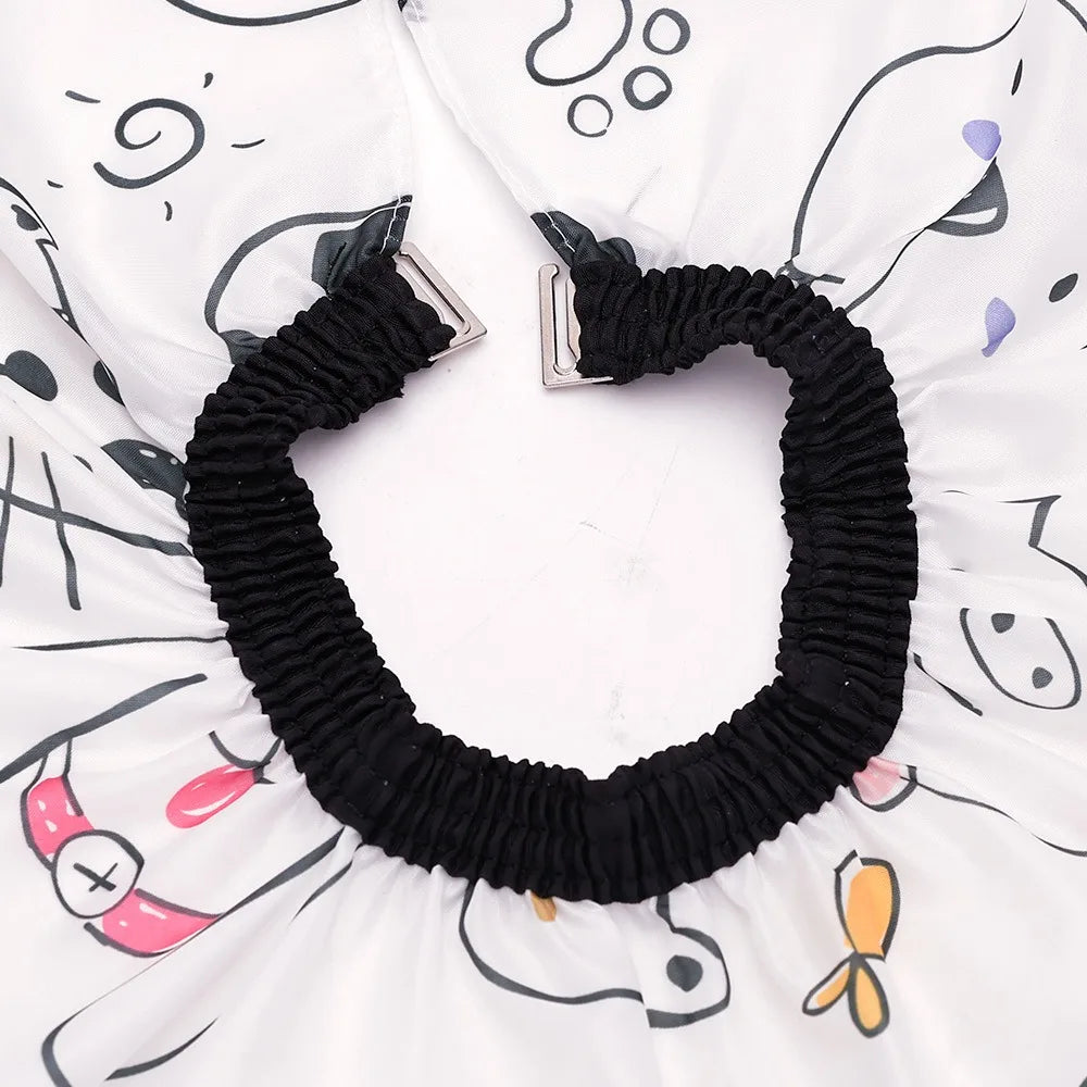 Cape de coupe de cheveux professionnelle pour enfants, dessin animé, enveloppe de barbier, Cape de coiffeur douce pour enfants, Animal Kawaii, robe de coupe imperméable