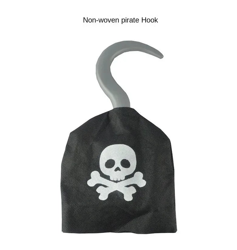 Costume de cosplay pour enfants, glaçage noir, chapeau en visière, ensemble de crochets et de sacs pour enfants, fête à thème d'Halloween, habillage pour garçon, 7,5