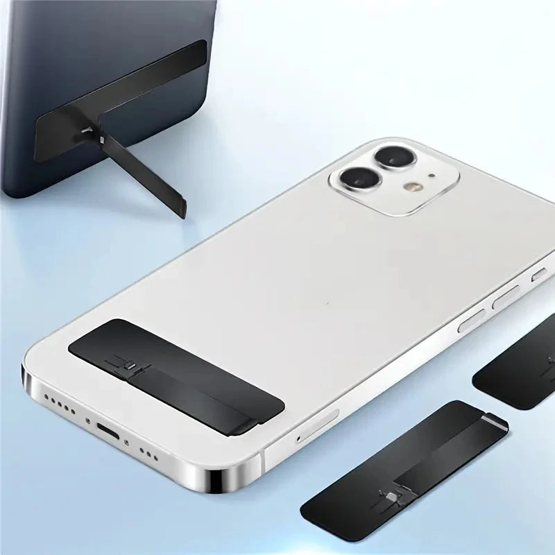 Support pour smartphone, béquille portable pour téléphone portable, support de téléphone pliable, béquille de téléphone en acier inoxydable, universel réglable