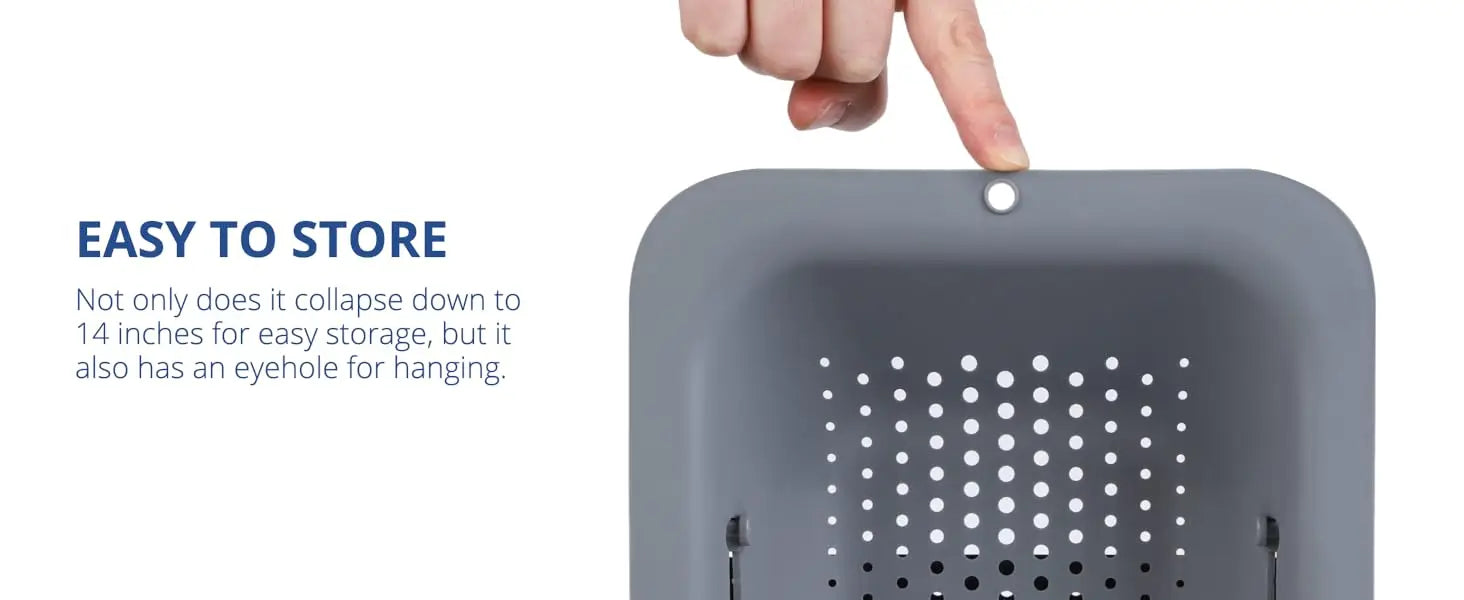 Passoire extensible pour évier, panier de lavage, égouttoir, vaisselle sèche, légumes, pâtes, ustensile de cuisine, outil essentiel pour la maison, gris