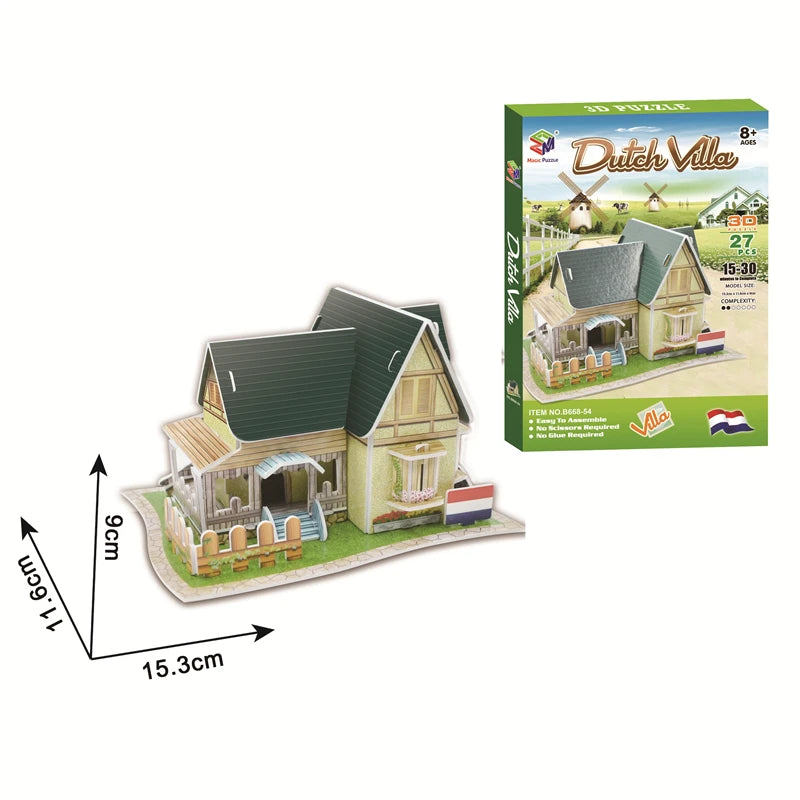 Jouets éducatifs Puzzles 3D jouets enfants développement intellectuel mondes Construction de bâtiments célèbres Puzzles 3D jouet
