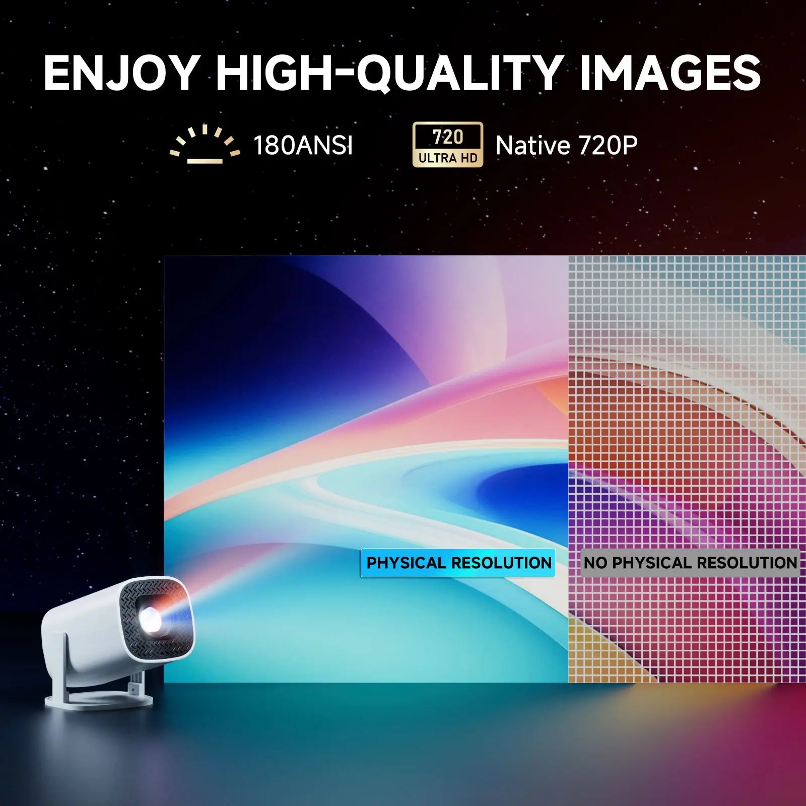 P30PRO Android 14 Mini projecteur intelligent WiFi6 BT 5.0 prend en charge 4K 1280*720P prend en charge le projecteur de cinéma maison de miroir d'écran