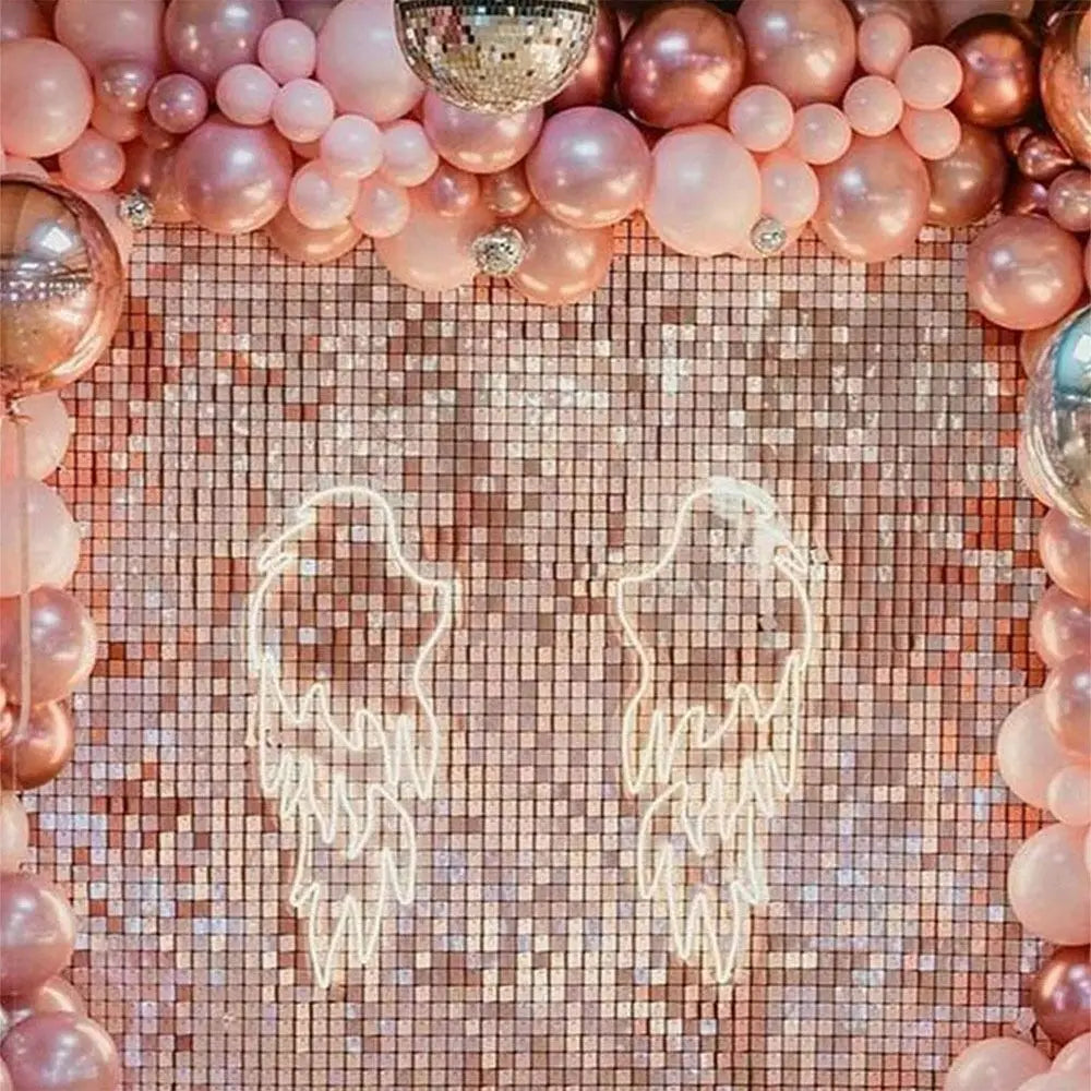 Luxury Wall Backdrop Curtain for Decoration by ix, Square Sequin Panel