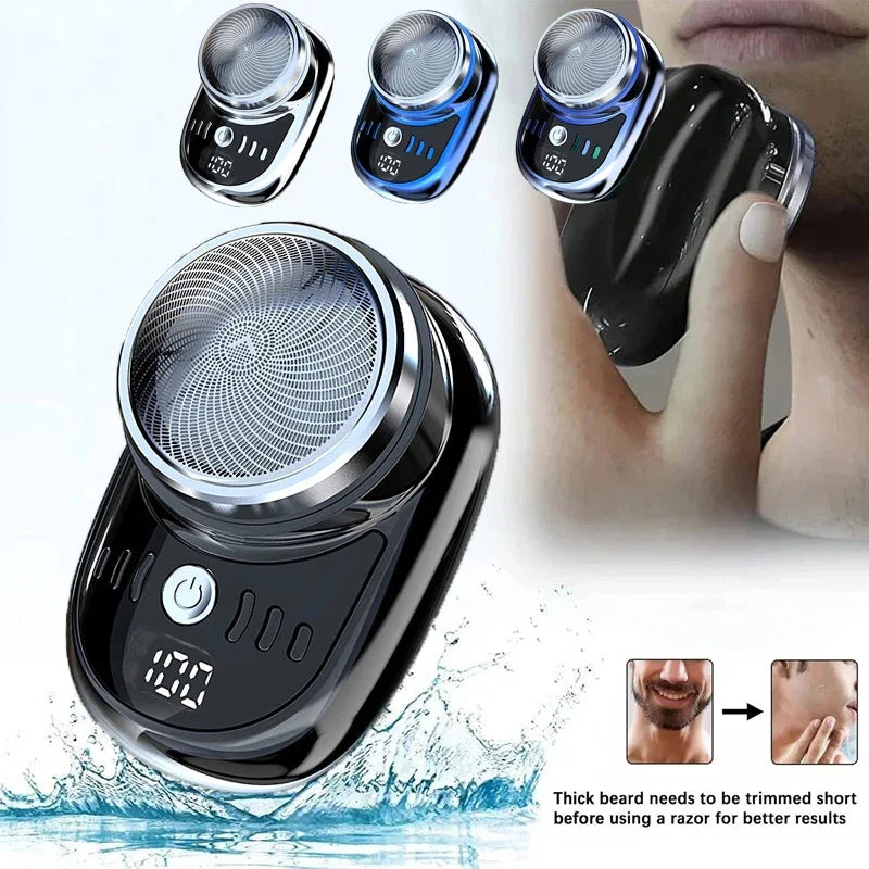 Rasoir électrique pour hommes, Charge USB, Mini rasoir de voyage de poche, confortable, facile à transporter, tondeuse à cheveux pour barbe et corps
