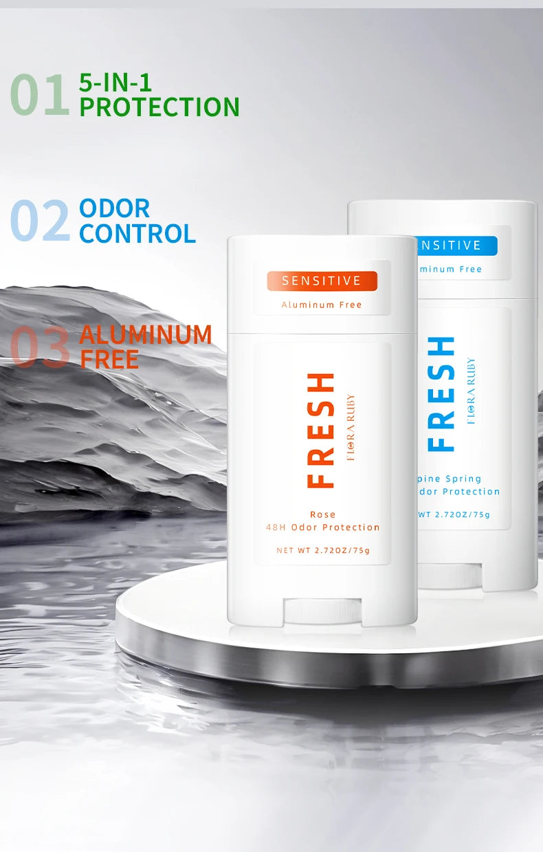 Le déodorant contient des ingrédients naturellement dérivés, contrôle des odeurs de 72 heures |   Déodorant pour femmes et hommes, sans aluminium, huile de noix de coco 75g