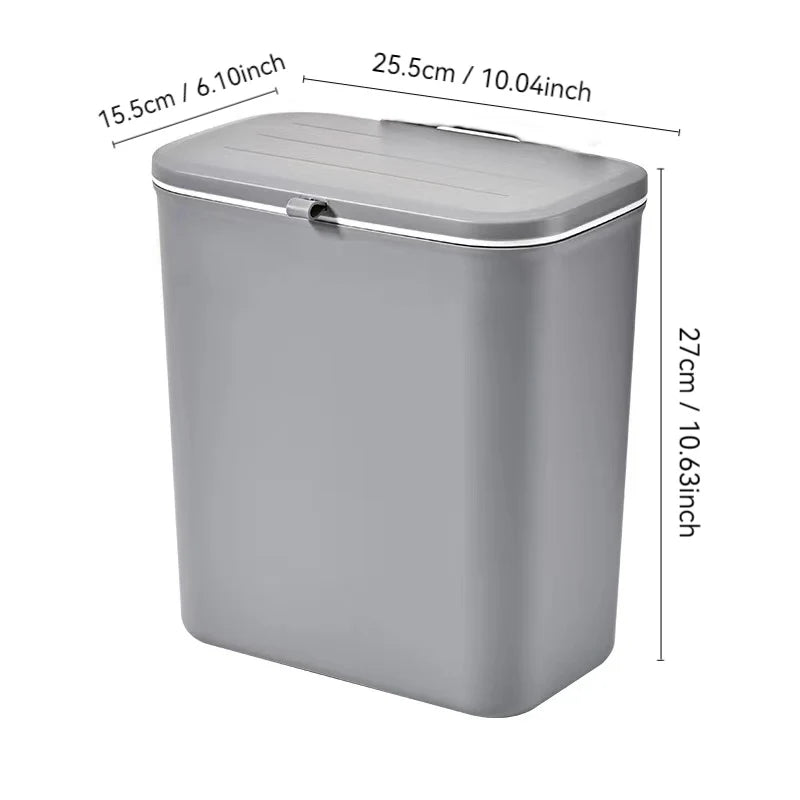 Poubelle de compost de cuisine pour comptoir ou sous évier, petite poubelle de cuisine suspendue avec couvercle pour seau à compost intérieur montable