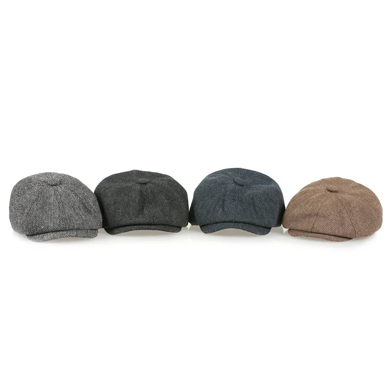 Casquette béret Vintage pour enfants, joli et élégant, chapeau de journal Ca rétro et Tweed pour enfants