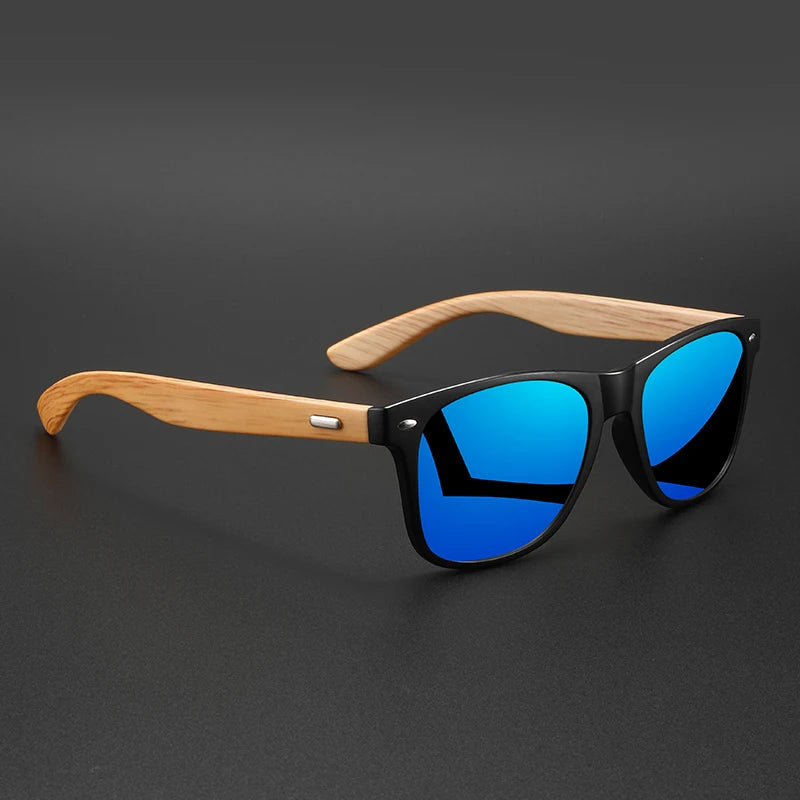 Lunettes de soleil rétro en forme de bambou, classiques, Vintage, UV400, unisexe, décontractées, pour usage quotidien en plein air