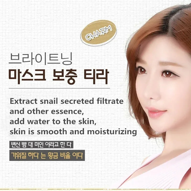 Masque Facial hydratant d'escargot, 10 pièces, réapprovisionnement, contrôle du sébum, feuille pour le visage tendre, soins pour la peau, cosmétiques coréens