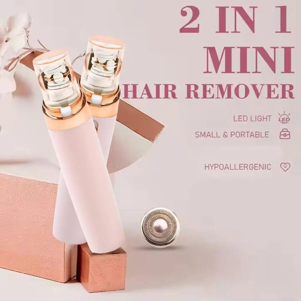 Tondeuse à sourcils électrique, mini épilateur portable, rasoir, rouge à lèvres, outil de forme de cheveux, visage indolore, D1G7, 1 pièce