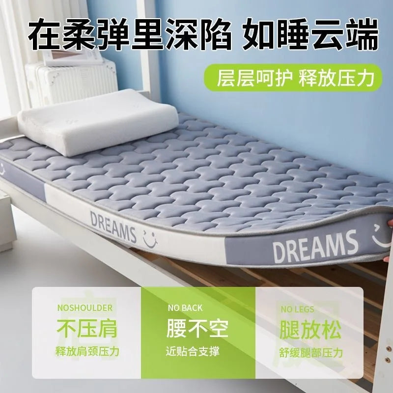 Matelas en Latex à mémoire de forme, pour usage domestique, lit Double simple Extra épais, pour dortoir d'étudiants, sol Tatami