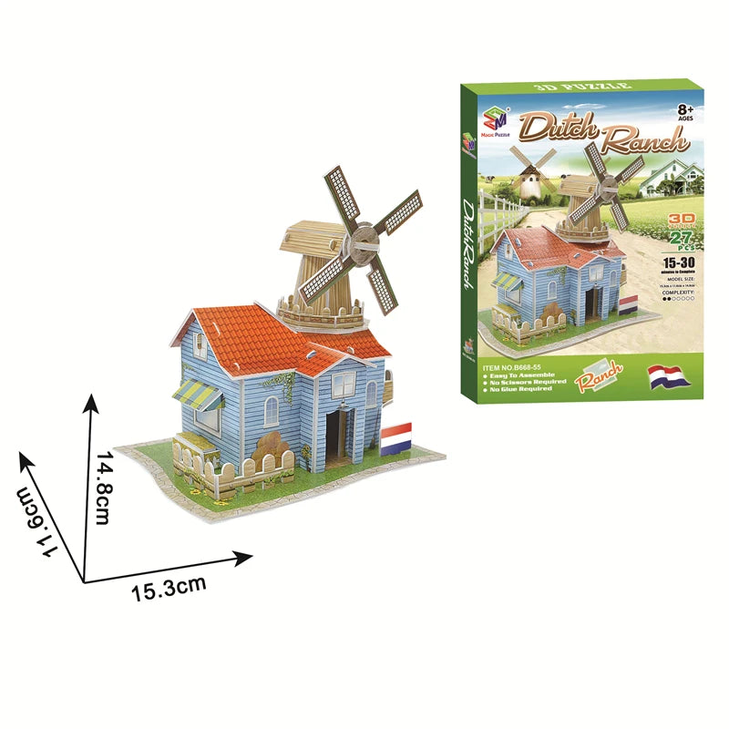 Jouets éducatifs Puzzles 3D jouets enfants développement intellectuel mondes Construction de bâtiments célèbres Puzzles 3D jouet