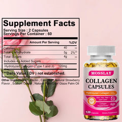 Capsules de collagène avec acide hyaluronique et complexe de vitamine C, supplément de blanchiment de la peau