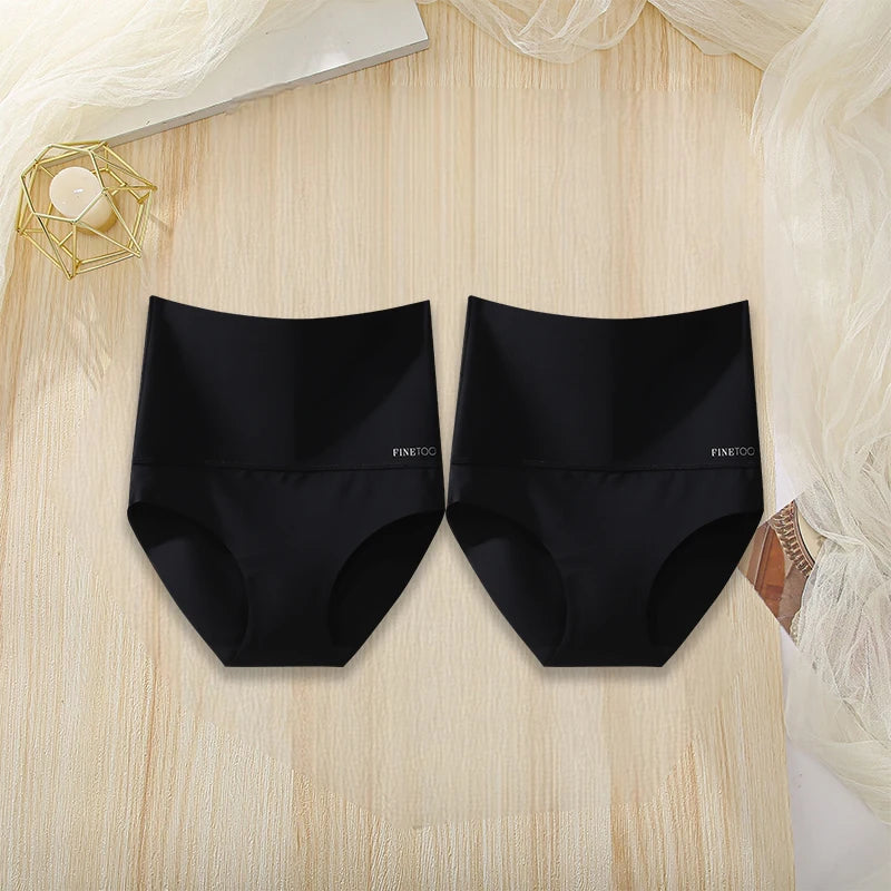 2 pièces/ensemble culottes taille haute femmes corps sous-vêtements amincissants respirant slips confortables slips solides Lingerie respirante