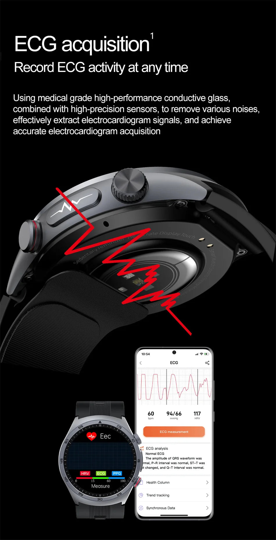 2025 santé montre intelligente NFC ECG pompe à Air pression artérielle oxygène sanguin ECG + PPG Bluetooth appel NFC montre intelligente pour hommes femmes Airbag