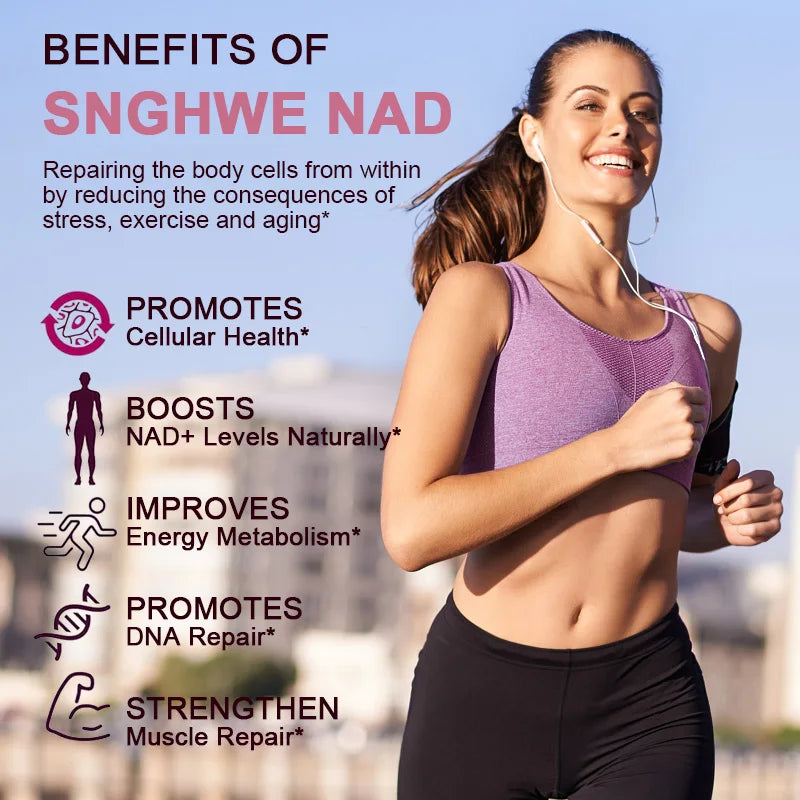 Anti - âge NAD + Supplément Capsules - Nicotinamide ribose substitut, énergie naturelle et santé cellulaire nad Supplément - anti - âge Booster cellulaire