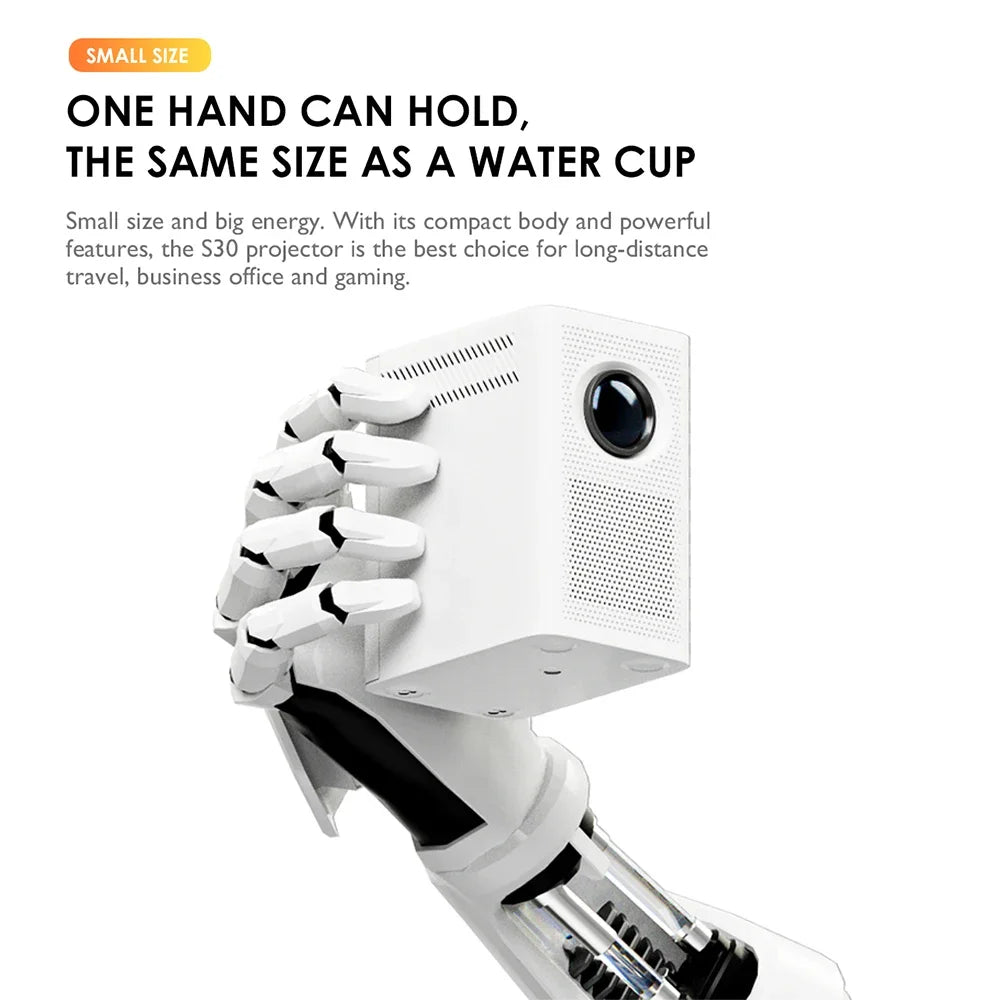 S30MAX Android Wifi 4k projecteur Portable intelligent avec WiFi et Bluetooth poche extérieure 4K 9500L Android 7.0 projecteur