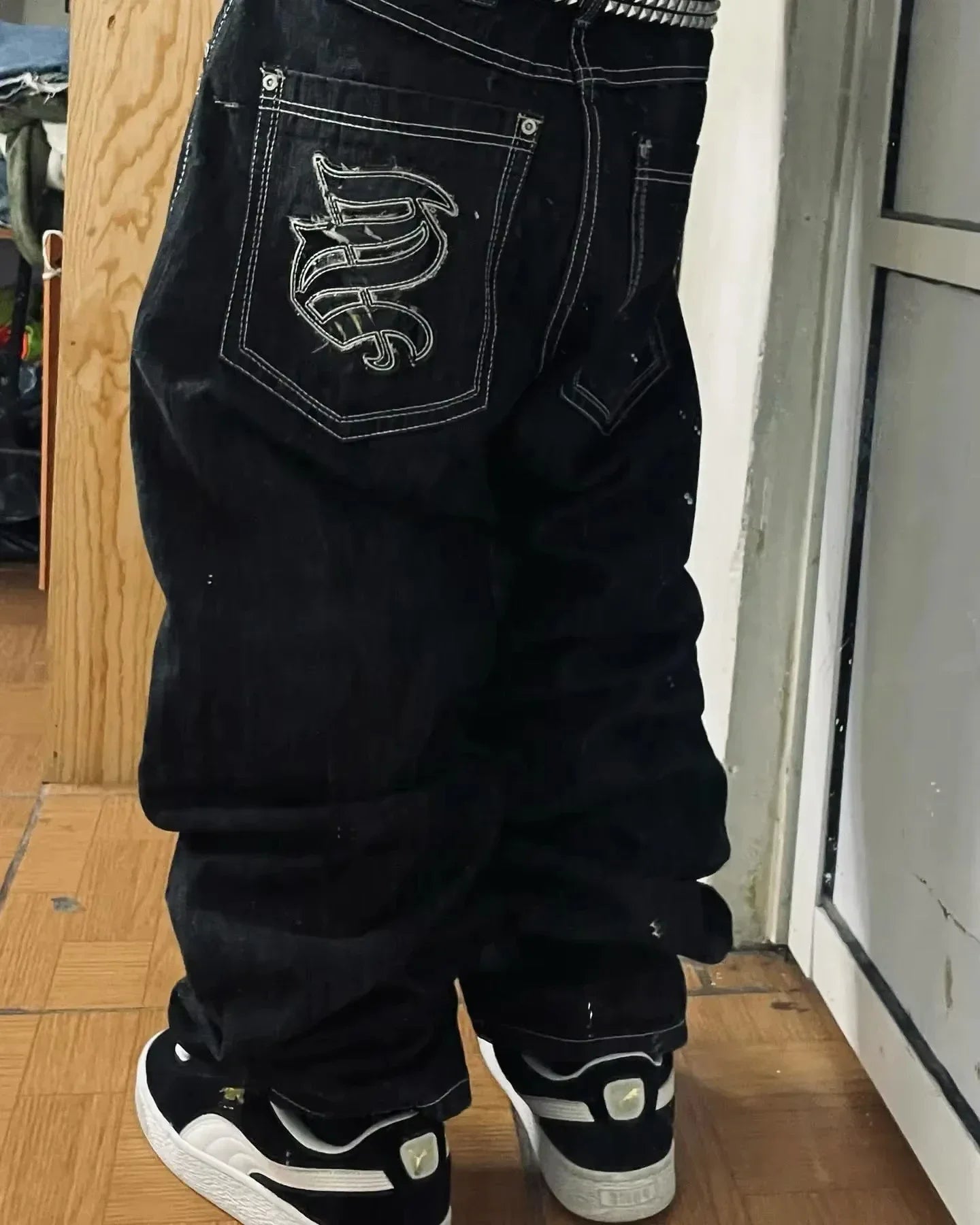 Jeans à jambes larges unisexes pour femmes, pantalons de vadrouille chauds, Street Y2K, Hip Hop, Joker Respzed, New Clearance Spot, American Fashion