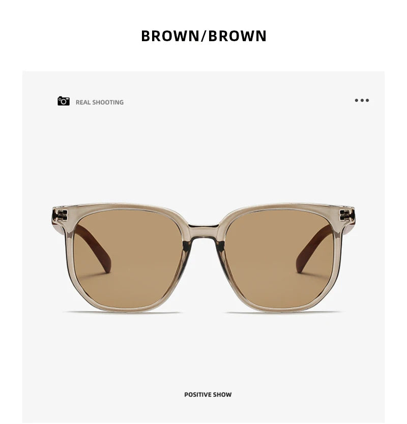 Lunettes de soleil classiques à gros grain de bois pour hommes et femmes, rétro, surdimensionnées, carrées, mode masculine et féminine, pour vacances d'été, nuances de conduite