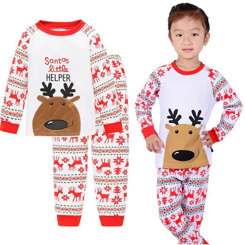 Ensemble haut et pantalon imprimés de noël pour enfants, vêtements pour garçons et filles, vêtements de maison pour fête de noël, ensembles mignons pour enfants, Costumes de Cosplay