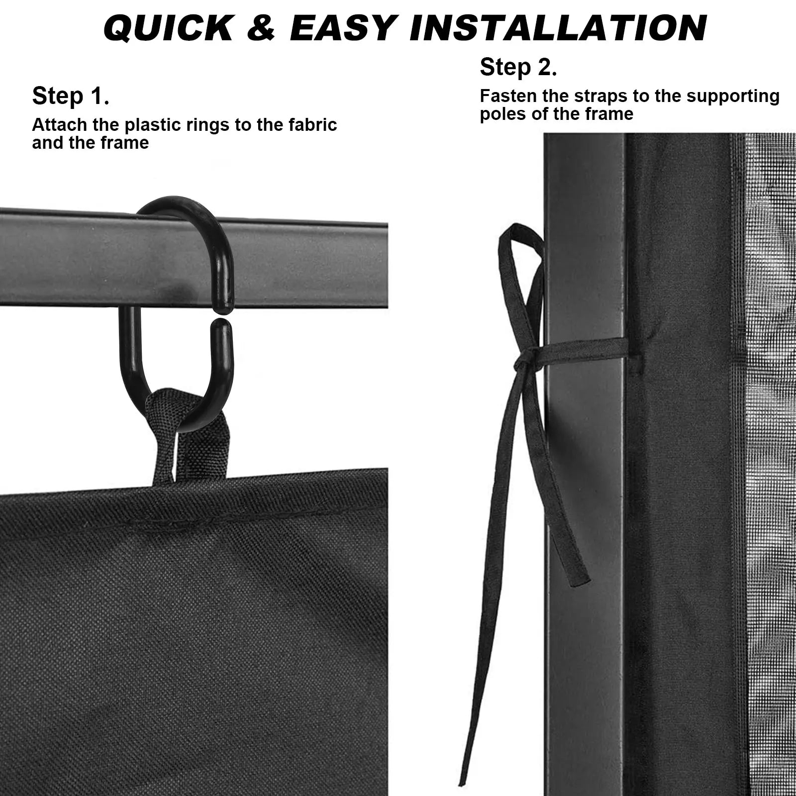 Mosquito Net with Zipper for Garden, Mosquito Net Curtain for Gazebo, Outdoor