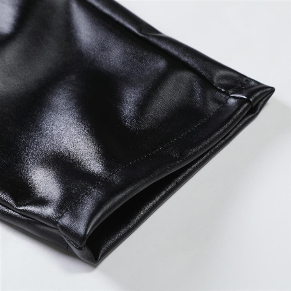 Pantalon en cuir PU pour hommes, Slim, à la mode, rouge, bleu, noir, gris, blanc, nouvelle collection 2024