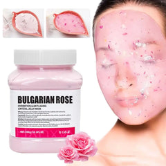 Masque de gelée de cristal de couleur, poudre hydratante, éclaircissante, traitement du visage pour produit de soins de la peau brillant