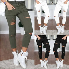 Jean déchiré pour femmes femmes grande taille pantalon déchiré pantalon crayon extensible Leggings femmes jean femme jean