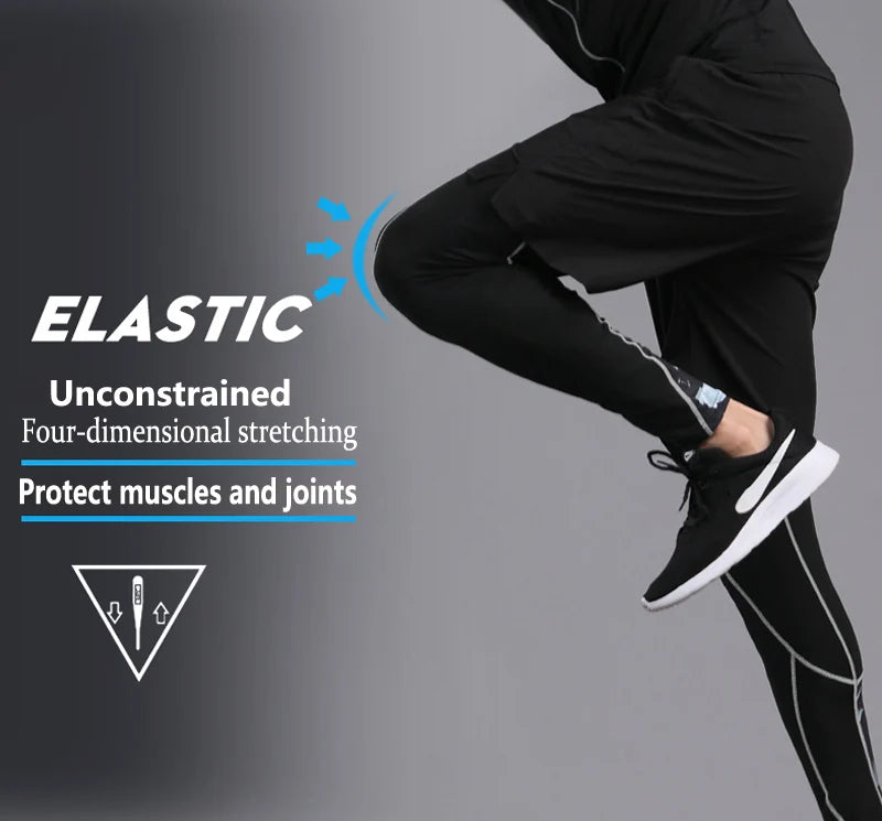 New Men's Thermal Underwear Sets, Compression Sports Suit, Sweat-Wicking, Quick-Drying Thermal Underwear, Men's Long Johns Sets