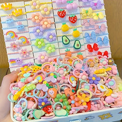 Set of pet hair accessories, headbands and hair clips, with flower, bow, fruit and cute little animal designs, suitable for dogs and cats (hair accessories only, style